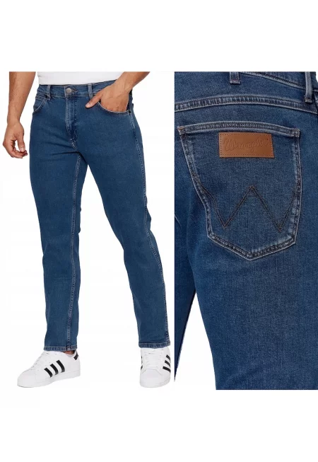 Мъжки дънки Wrangler  803 - права кройка - син (The Stone Ride) - W42 L36