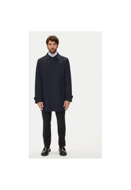 Мъжко палто -  304018619 - Полиестер/Вълна - Син - Син