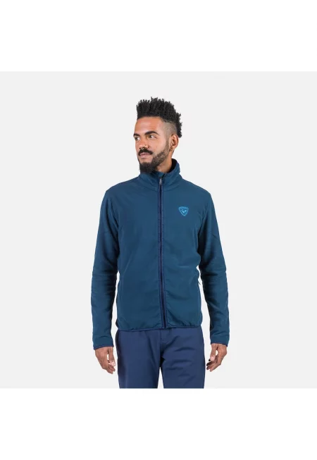 Мъжко спортно яке от полар  Strawpile - с цип - тъмносиньо