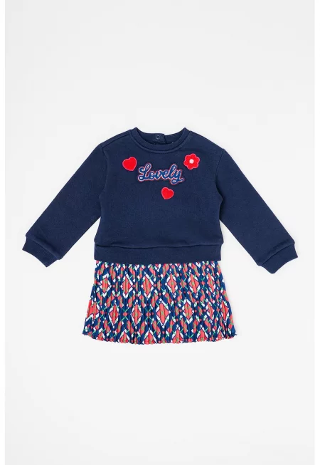 Памучна рокля с дизайн 2 в 1