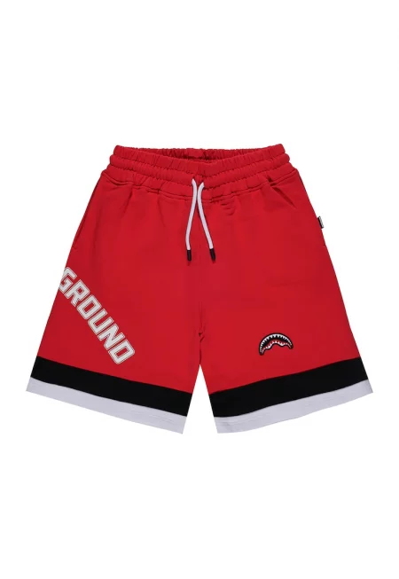 Памучни шорти Daily с връзка на талията - Аленочервен