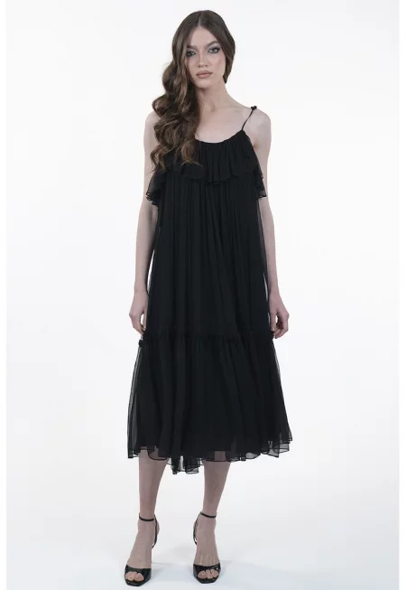 Плисина рокля от коприна