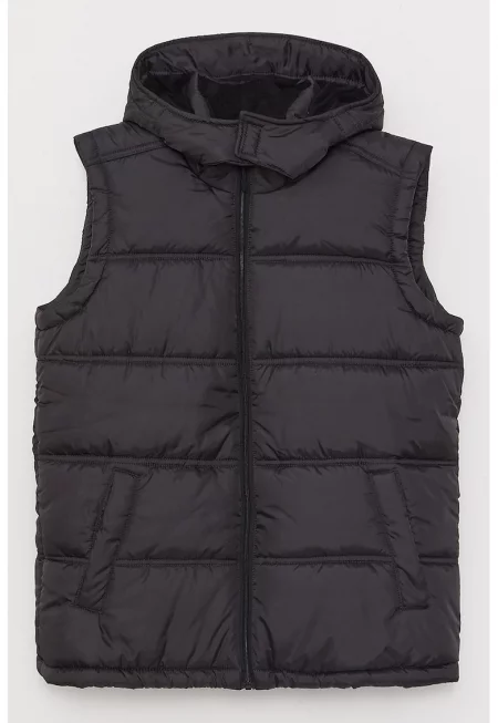 Подплатено зимно яке с отделяща се качулка