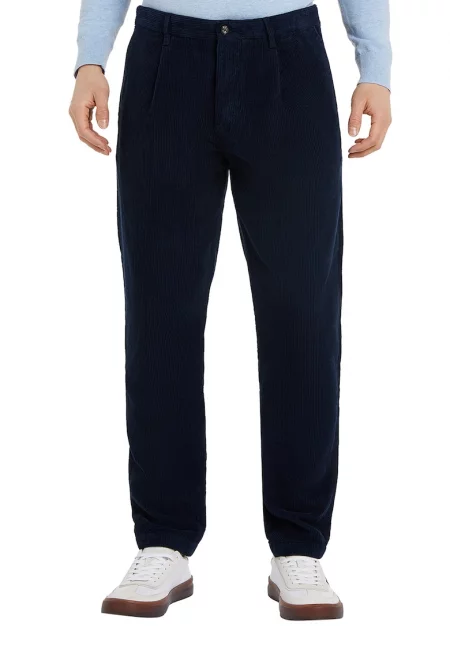 Прав панталон с басти - Ултрамарин синьо