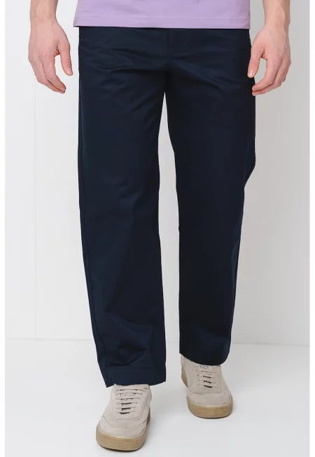 Прав панталон със средна талия - Ултрамарин синьо