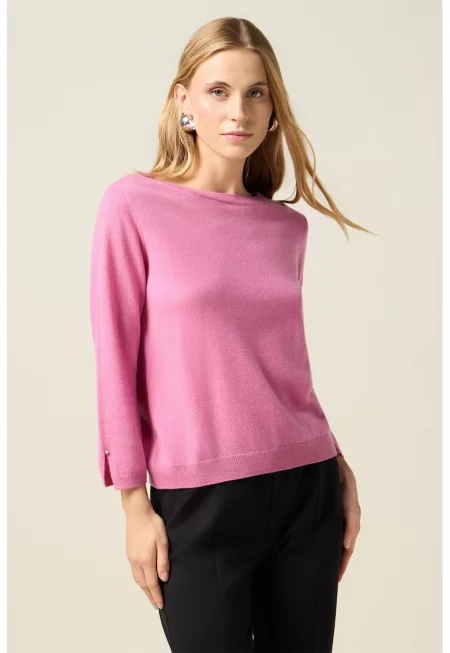 Пуловер с вълна и кашмир