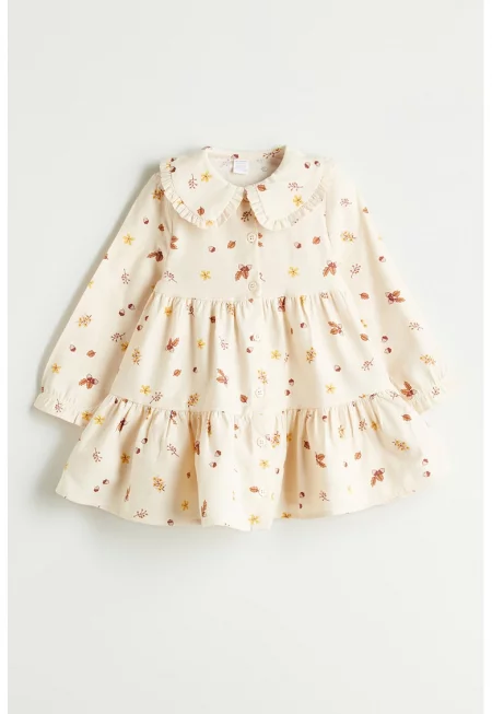 Разкроена рокля с яка Peter Pan