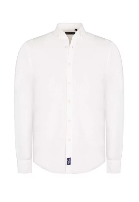 Риза с дълги ръкави и яка с копчета