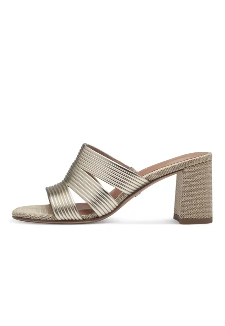 Сандали с масивен ток - Златист