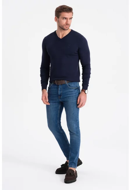 Слим пуловер с шпиц