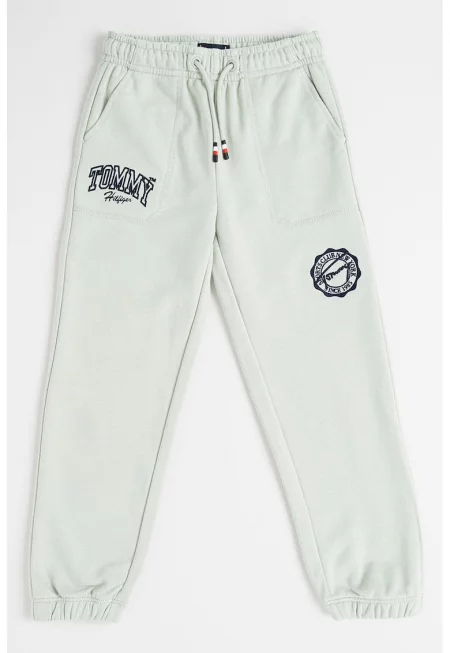 Спортен панталон с два джоба - Ултрамарин синьо/Бледозелен