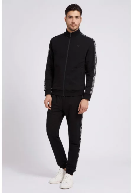 Спортна блуза с цип - Черен