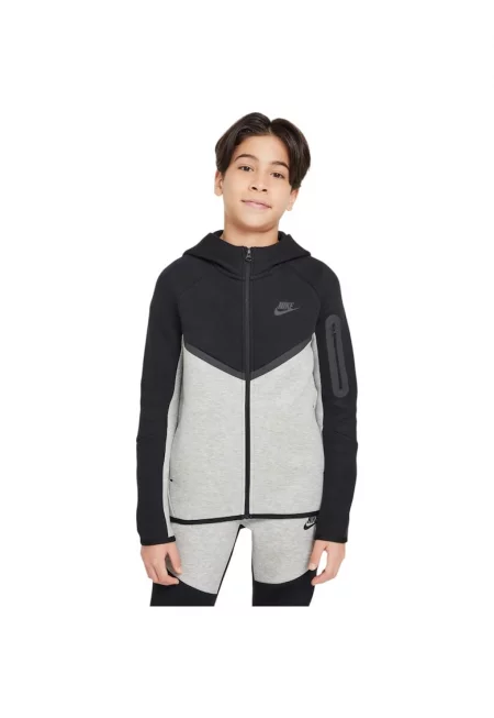 Суичър  Tech Fleece FZ - PD 50371 - Черен/Сив