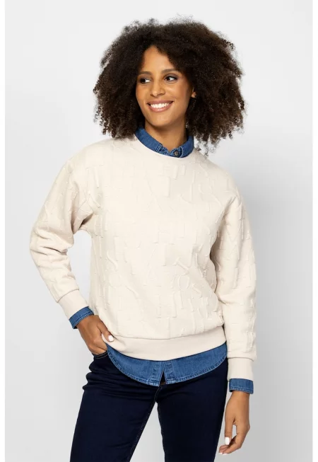 Суитшърт с овално деколте с лого