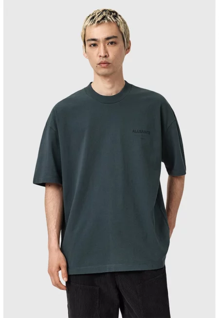 Свободна тениска с лого - Въглен сиво