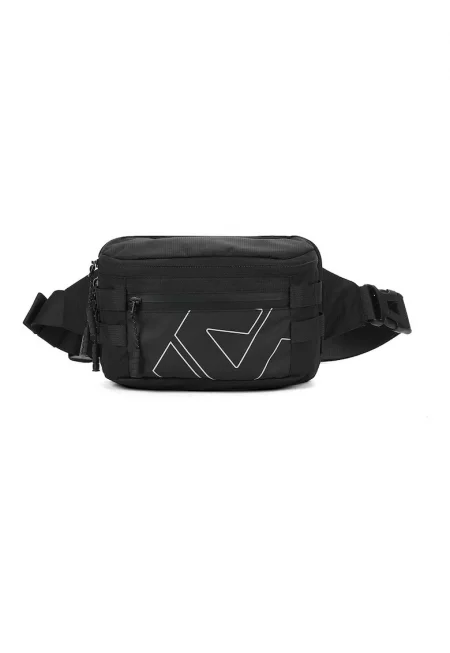 Унисекс чанта за кръста с лого - Черен