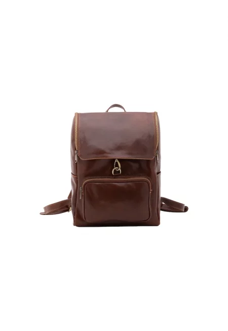 Унисекс лачена кожена раница