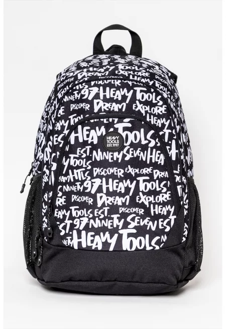 Унисекс раница Ettie 25 с две отделения - Бял/Черен