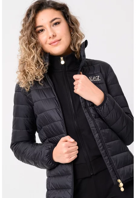 Яке с цип и лого - Черен