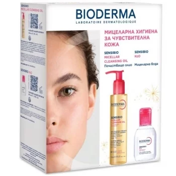 БИОДЕРМА СЕНСИБИО Почистващо олио 150 мл + СЕНСИБИО H2O Мицеларна вода 100мл ПРОМО