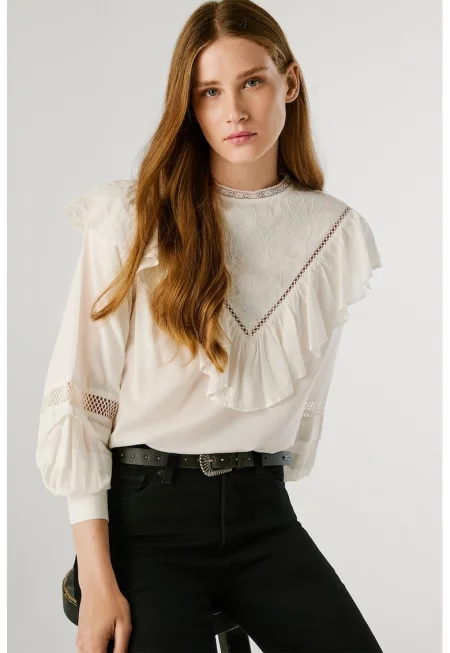 Блуза с модал - Слонова кост