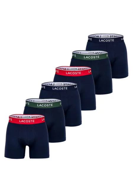 Боксерки с лого на талията - 6 чифта - Тъмносин