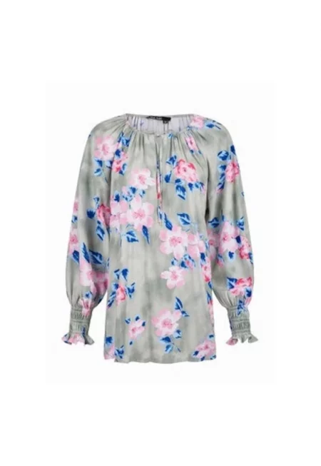 Дамска блуза -  303030827 - Вискоза - Зелена - Зелен