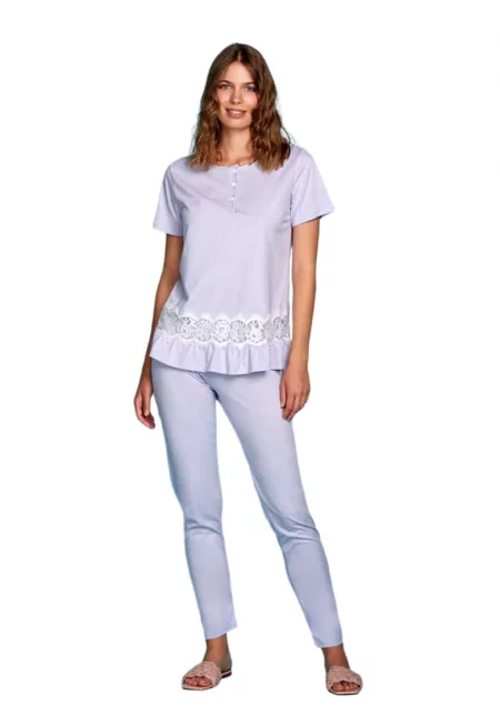 Дамска пижама с къс ръкав  8728