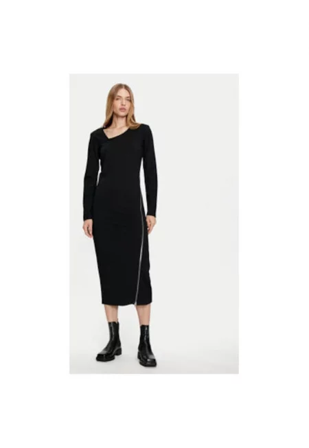 Дамска рокля -  304176630 - Вискоза/Полиамид - Черна - Черен