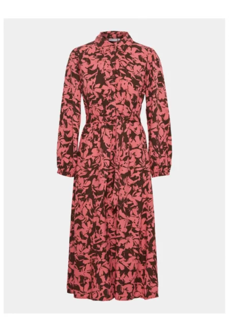 Дамска рокля-риза -  302776870 - Вискоза - Розово