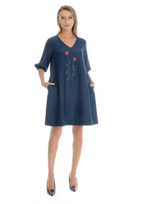 Дамска рокля -  V-Neckline V346 -