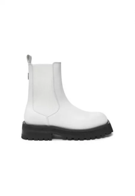 Дамски боти до глезена  K3471540 - Естествена кожа - 37 EU - Бяло/Черно