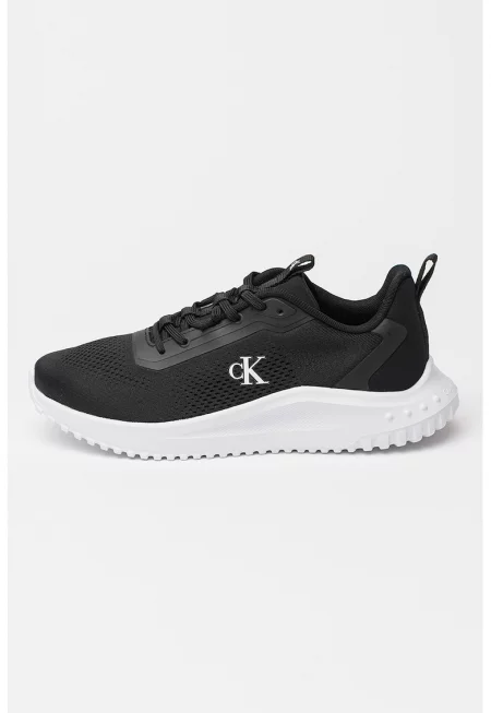 Дамски маратонки  305525154 - текстил - Черен/Бял