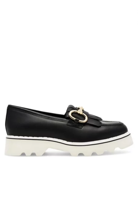 Дамски спортни обувки  Естествена кожа Черни