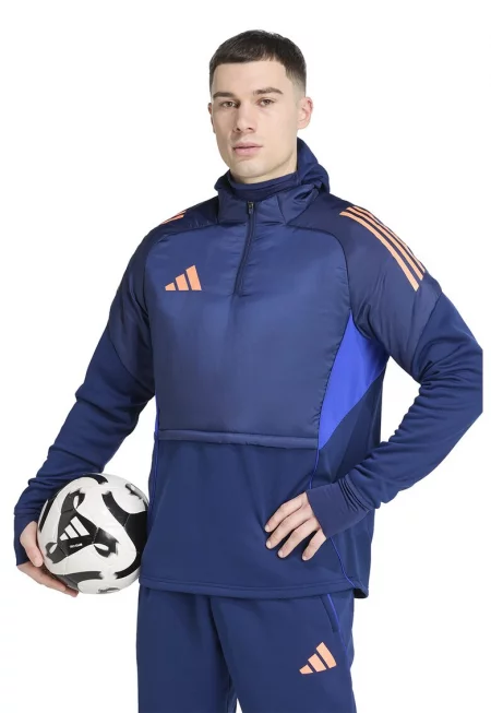 Футболен суитшърт с цип - Тъмносин