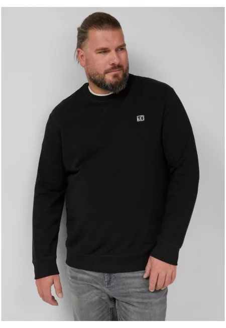 Големи размери Мъжка блуза големи размери - с обло деколте - лого