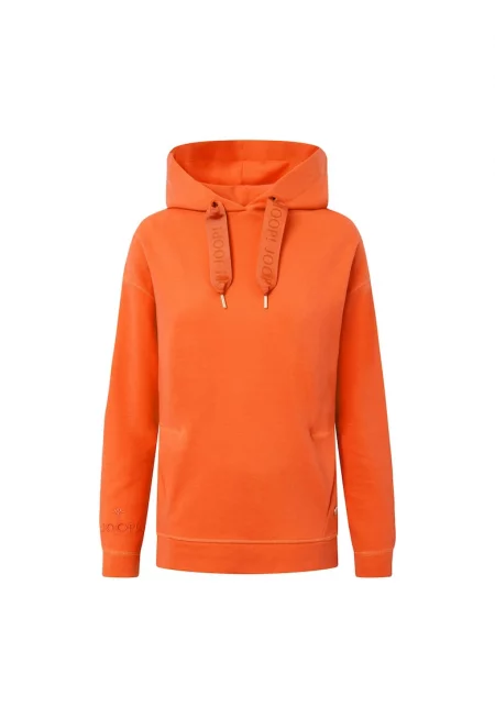 Худи с паднали ръкави и лого - Мандарина