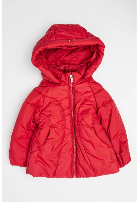 Капитонирано зимно яке с отделяща се качулка