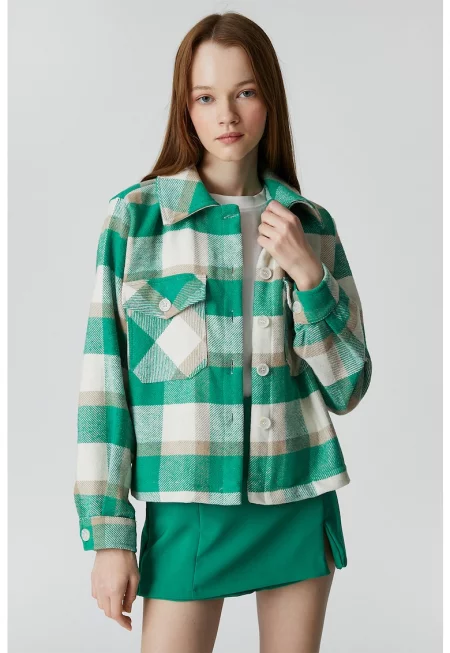 Карирано яке тип риза с копчета