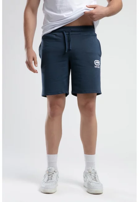 Къс панталон Malcolm с памук - Бял/Тъмносин