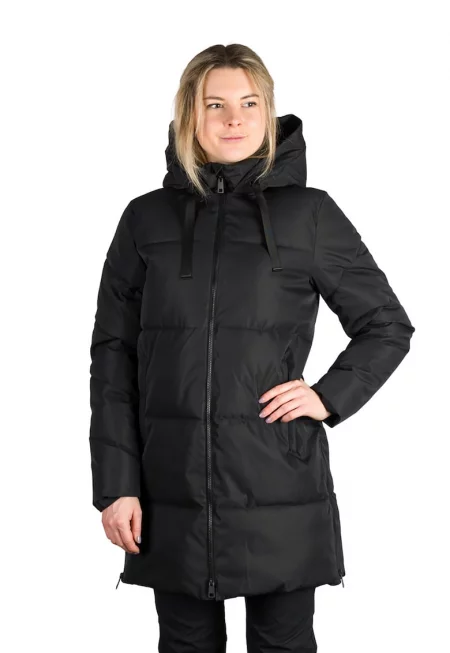 Късо яке Arya с качулка - Черен