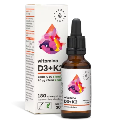 Кости и зъби - Витамин D3 + K2, 30 ml капки