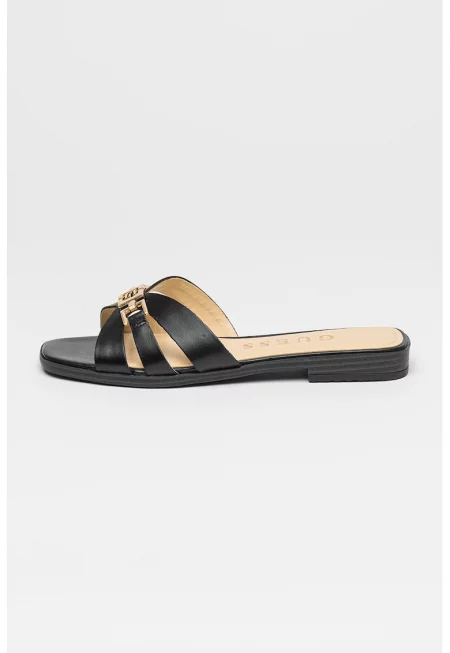 Кожени чехли - Златист/Черен