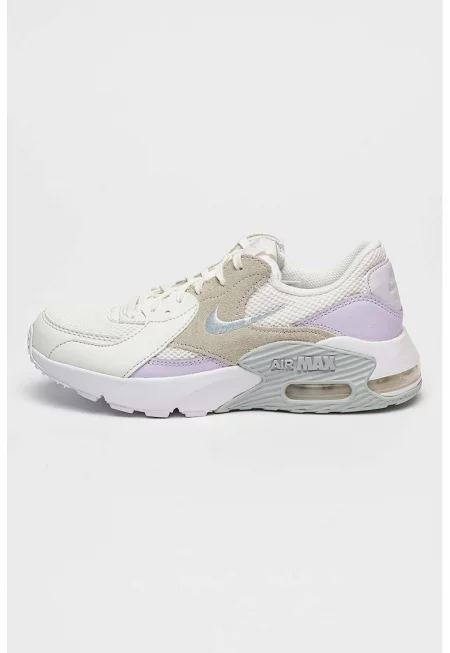 Кожени спортни обувки Air Max Excee с велур - Пепеляво сиво/Лилав/Бял
