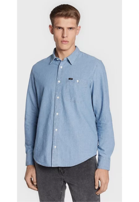 Мъжка риза -  Памук - 301287544 - Син