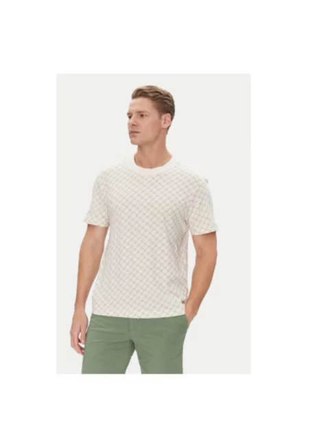 Мъжка тениска  10019309 30045549 - памук/лен - Екрю