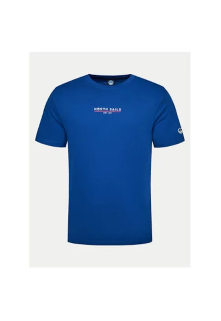 Мъжка тениска -  304000584 - Памук - Син - Син