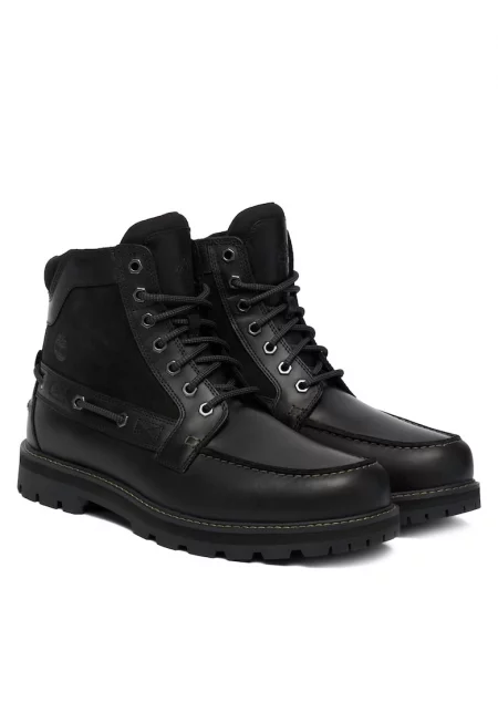 Мъжки боти -  Mid Lace UP Boot TB0 - естествена кожа - черен