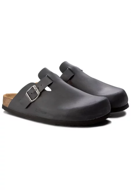 Мъжки чехли Dr. Brinkmann - 600389 - естествена кожа - тъмносиньо