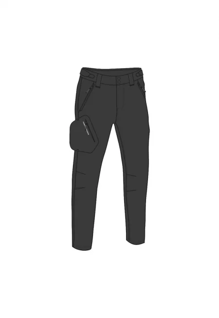 Мъжки изключително дълги еластични панталони за открито Julek - Черен